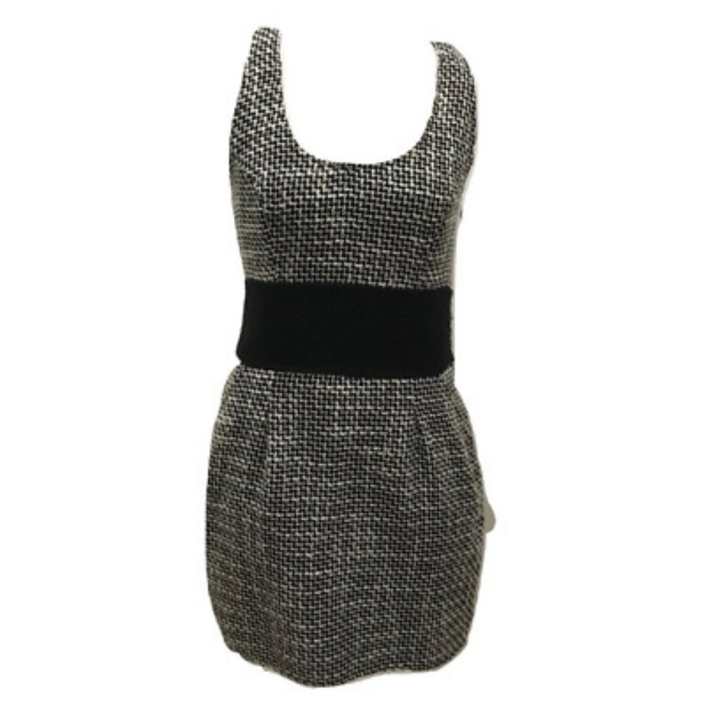 Kimchi Blue B/W tweed racerback mini dress
